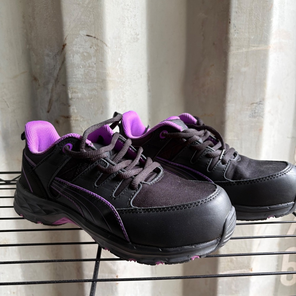 Puma Safety‎ Women Black Purple Impulse Work Shoes ASTM Size 6